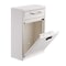 Adiroffice Large Steel Drop Box Wall-Mount Mailbox with  Dual Key and Combination Lock, White ADI631-04-WHI-KC-MK - alternate 1